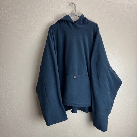 Yeezy Gap Polar Fleece Padded Hoodie Dark Blue Size XXL Oversized - Picture 1 of 11